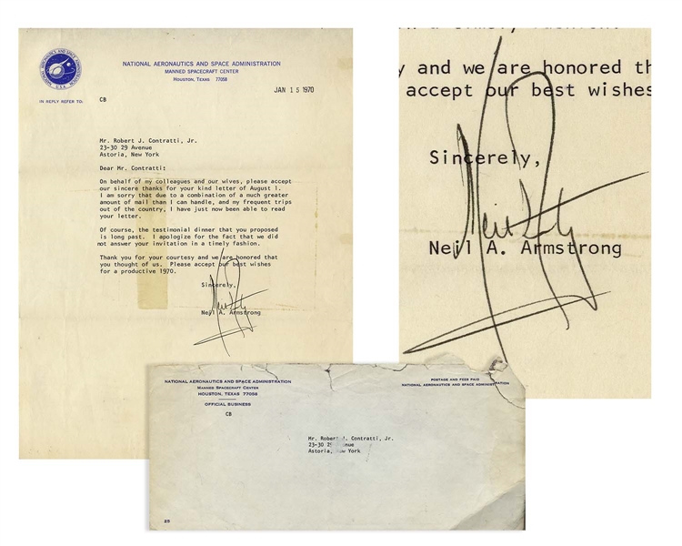 Neil Armstrong Letter Signed From 1970
